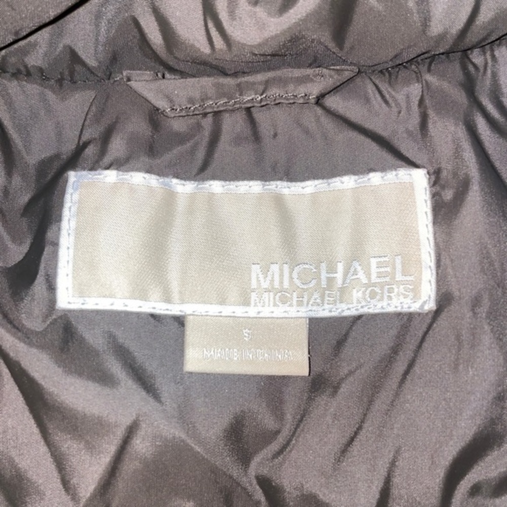 Michael Kors Hooded Packable Puffer Coat Olive Green Women’s Small Winter Jacket - Picture 3 of 5